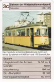 Spielkarte: Karlsruhe Straßenbahnlinie 5 mit Triebwagen 124 (2002)