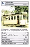 Spielkarte: Karlsruhe Zusätzliche Linie 19 Zweiachser Elfenbeinwagen 110-113 (2002)