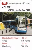 Spielkarte: Krakau Straßenbahnlinie 24 mit Niederflurgelenkwagen 2021 am Bronowice Małe (2014)