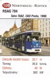 Spielkarte: Rostock Triebwagen 704  (2014)