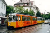 Stuttgart Straßenbahnlinie 15 mit Gelenkwagen 440 am Babenbad (2003)