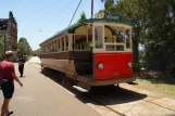 Sydney Museumslinie mit Triebwagen 180 im Sydney Tramway Museum (2015)