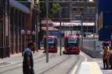 Sydney Stadtbahn Linie L1 mit Niederflurgelenkwagen 2112 nahe bei Powerhouse Museum (2014)