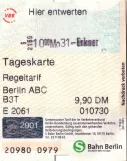 Tageskarte für Berliner Verkehrsbetriebe (BVG) (2001)