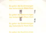 Tageskarte für Ruhrbahn Essen, die Rückseite (2004)