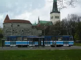 Tallinn Straßenbahnlinie 1 mit Gelenkwagen 60 am Linnahall (2007)