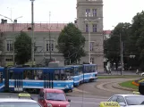 Tallinn Straßenbahnlinie 3 mit Gelenkwagen 99 auf Viru väljak (2006)