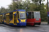 Toruń Straßenbahnlinie 1 mit Triebwagen 264 auf Wały Generała Władysława Sikorskiego (2009)