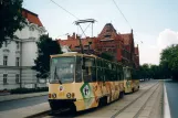 Toruń Zusätzliche Linie 1R mit Triebwagen 256 auf Wały Generała Władysława Sikorskiego (2004)