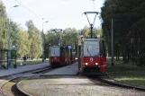 Toruń Zusätzliche Linie 4 mit Triebwagen 248 am Olimpijska (2009)