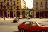 Turin Straßenbahnlinie 15 auf Piazza Vittorio Veneto (1982)