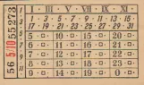 Überweisung-Fahrkarte für Århus Sporveje (ÅS), die Vorderseite (1954)