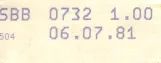 Überweisung-Fahrkarte für Basler Verkehrs-Betriebe (BVB), die Vorderseite (1981)