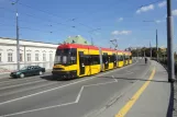 Warschau Straßenbahnlinie 26 mit Niederflurgelenkwagen 3178 auf aleja Solidarności (2012)
