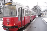 Wien Straßenbahnlinie 1 mit Beiwagen 1465 am Prater Hauptallee (2013)
