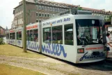Würzburg Zusätzliche Linie 1 mit Niederflurgelenkwagen 268 nahe bei Hauptbahnhof (1998)