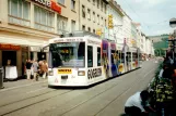 Würzburg Zusätzliche Linie 2 mit Niederflurgelenkwagen 264 auf Kaiserstraße (1998)