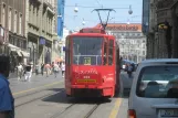 Zagreb Straßenbahnlinie 13 mit Gelenkwagen 304 auf Ilica ulica (2008)