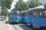 Zagreb Straßenbahnlinie 2 mit Triebwagen 133 auf Mihanovićeva ulica (2008)