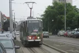 Zagreb Straßenbahnlinie 9 mit Gelenkwagen 344 auf Ozaljska ulica (2008)
