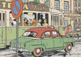 Zeichnung: Genf Triebwagen 722 im Geneve (1954)