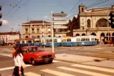 Zürich Straßenbahnlinie 13  auf Bahnhofplatz HB (1981)