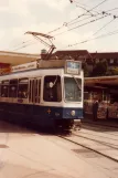 Zürich Straßenbahnlinie 14 mit Gelenkwagen 2021 auf Bahnhofplatz HB (1981)