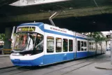 Zürich Straßenbahnlinie 4 mit Niederflurgelenkwagen 3005 am Escher-Wyss-Platz (2005)