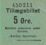Zusatzticket für Århus Sporveje (ÅS) (1933)