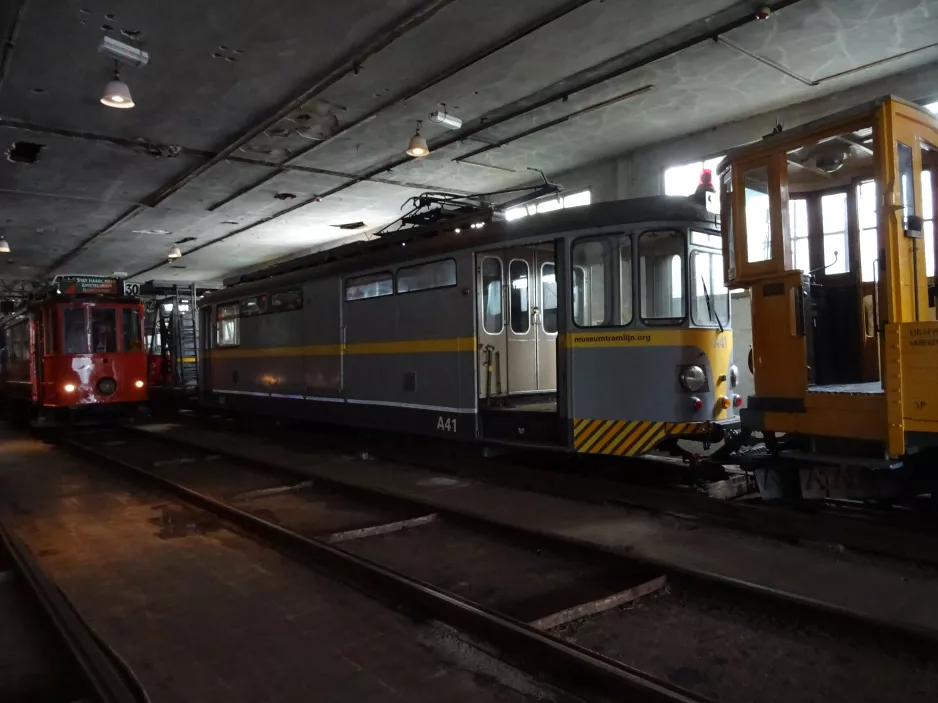 Amsterdam Arbeitswagen A41 im Depot Electrische Museumtramlijn Amsterdam (2022)