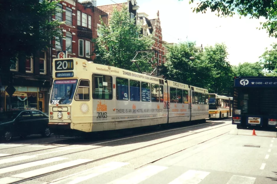 Amsterdam Zusätzliche Linie 20 mit Gelenkwagen 788 auf Rozengracht (2000)