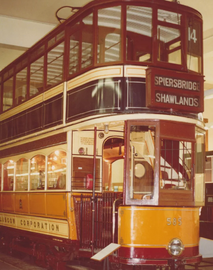 Archivfoto: London Doppelstocktriebwagen 585 im Syon Park (1978)