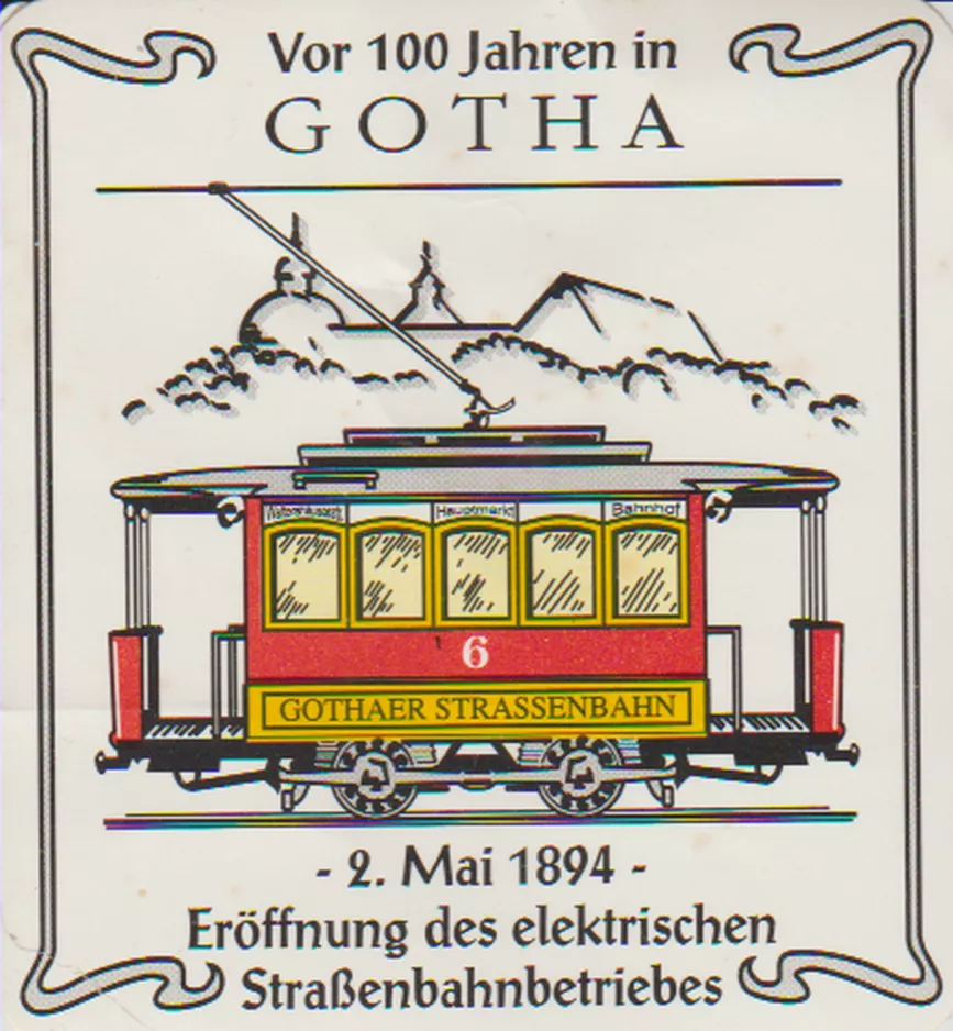 Aufkleber: Gotha Triebwagen 6 (1994)