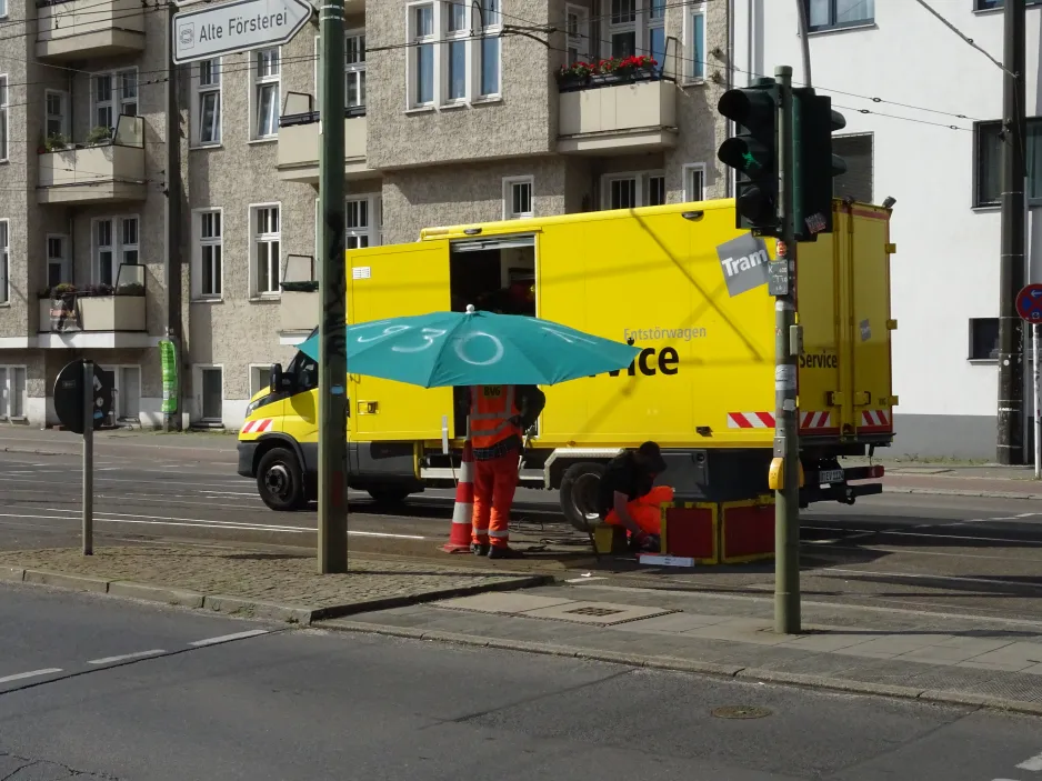 Berlin Arbeitswagen EV 1124 am Bahnhofstr. / Lindenstr. (2024)