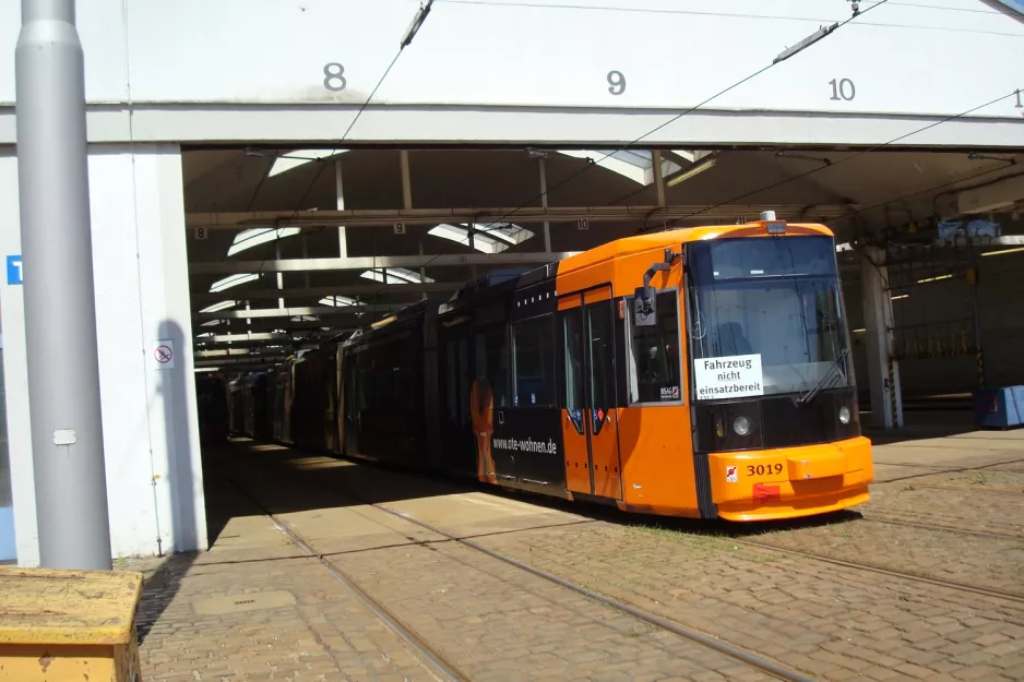 Bremen Niederflurgelenkwagen 3019 auf Gröpelingen (2011)