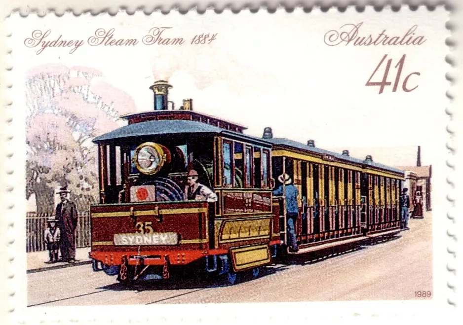 Briefmarke: Sydney Dampftriebwagen 35 (1989)