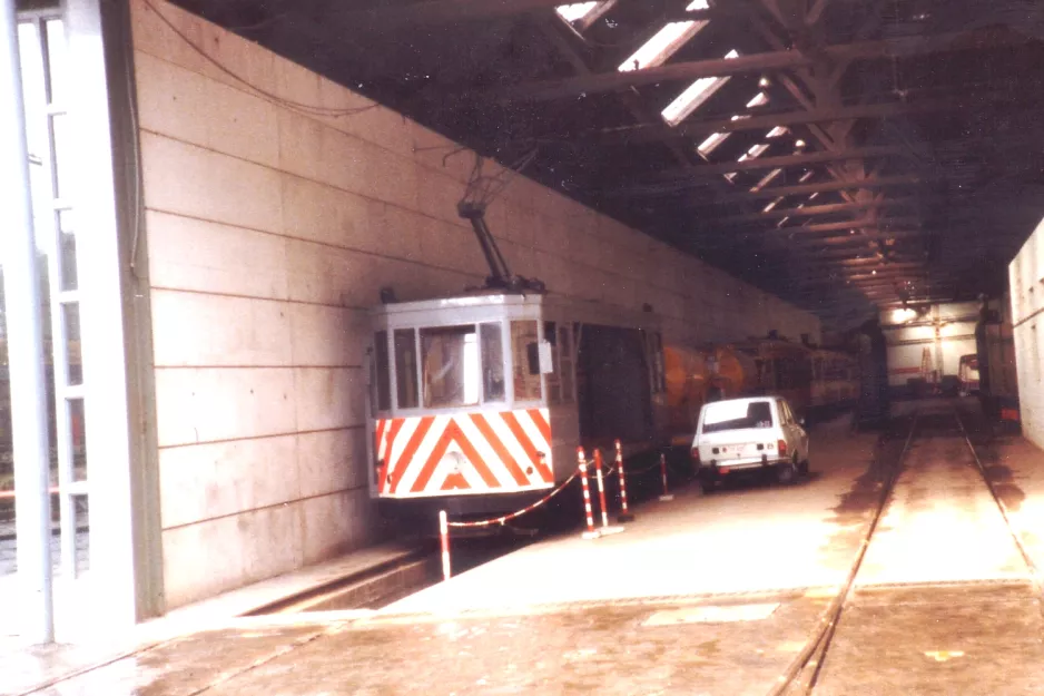 Brüssel Arbeitswagen 25 im Depot Woluwe / Tervurenlaan (1981)