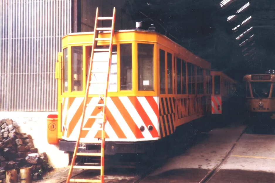 Brüssel Arbeitswagen 5 im Depot Woluwe / Tervurenlaan (1981)