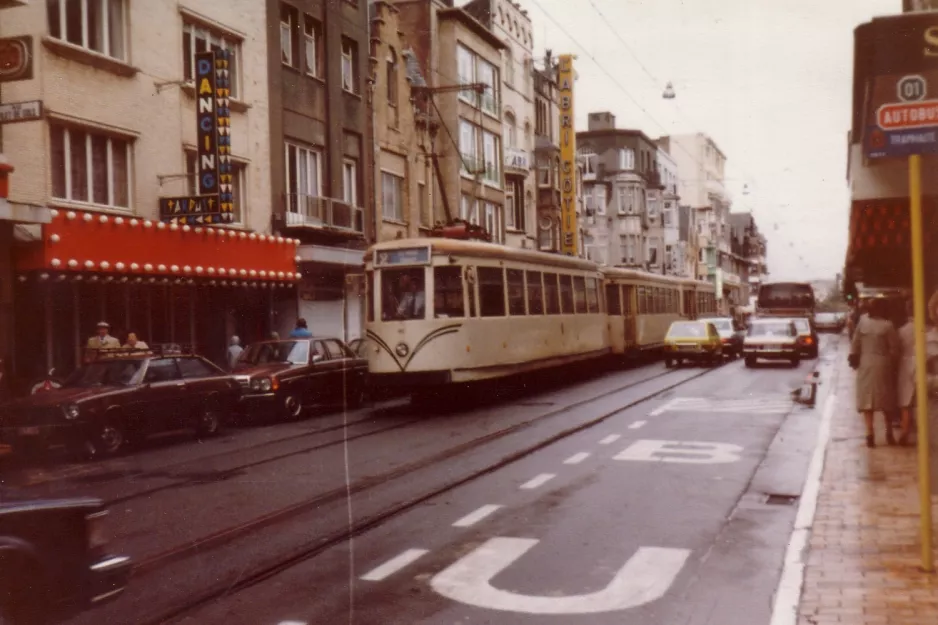 Brüssel De Kusttram auf Duinkerkelaan, De Panne (1981)