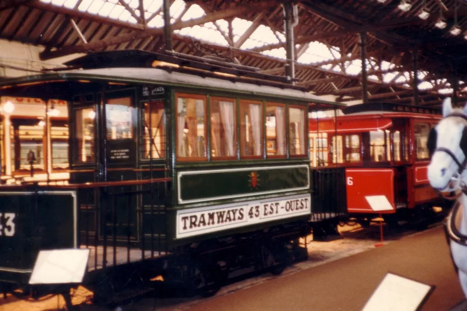 Brüssel Triebwagen 43 im Musée du Tram (1981)