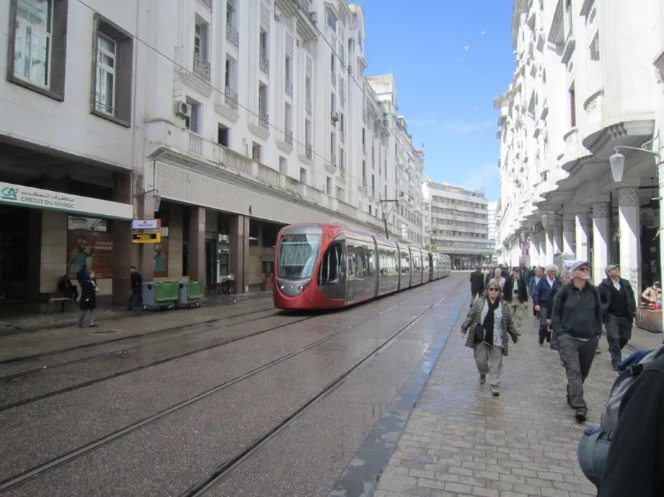 Casablanca Straßenbahnlinie T1  Boulevard Mohammed V (2018)