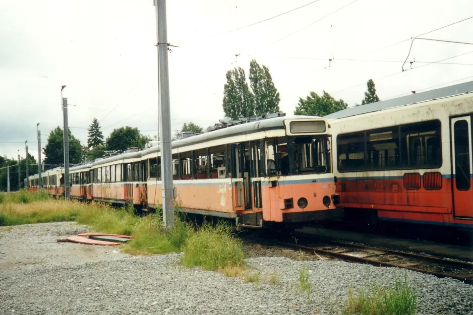 Charleroi Triebwagen 9180 am Depot Jumet (2002)