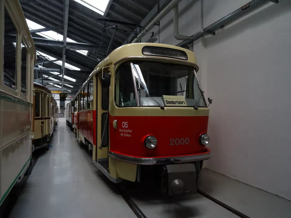 Dresden Museumswagen 2000 im Straßenbahnmuseum (2019)