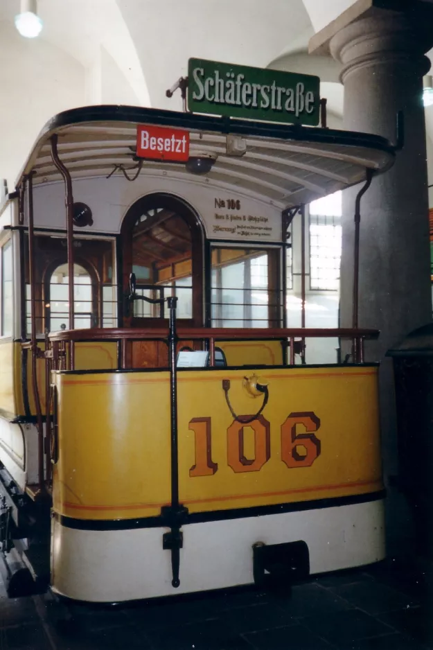 Dresden Pferdestraßenbahnwagen 106 auf Verkehrsmuseum Dresden (1996)