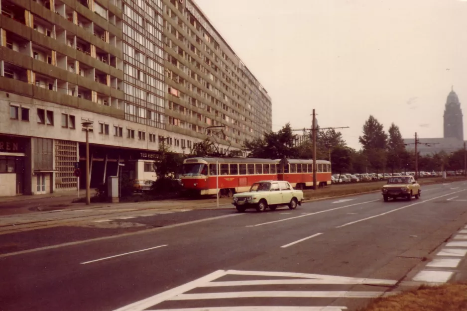 Dresden Straßenbahnlinie 3 auf Leningrader Straße (St. Petersburger Straße) (1983)