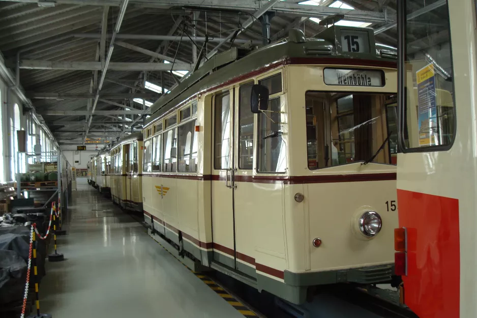 Dresden Triebwagen 1538 im Straßenbahnmuseum (2015)