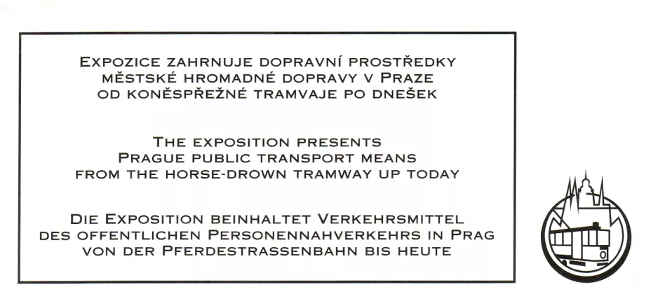 Eintrittskarte für Muzeum Městské Hromadné Dopravy v Praze (MHD), die Rückseite (2001)