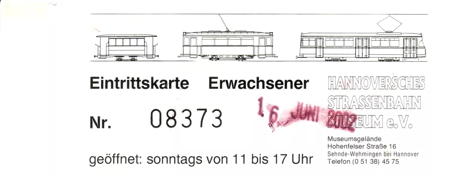 Eintrittskarte: Hannover  (2002)