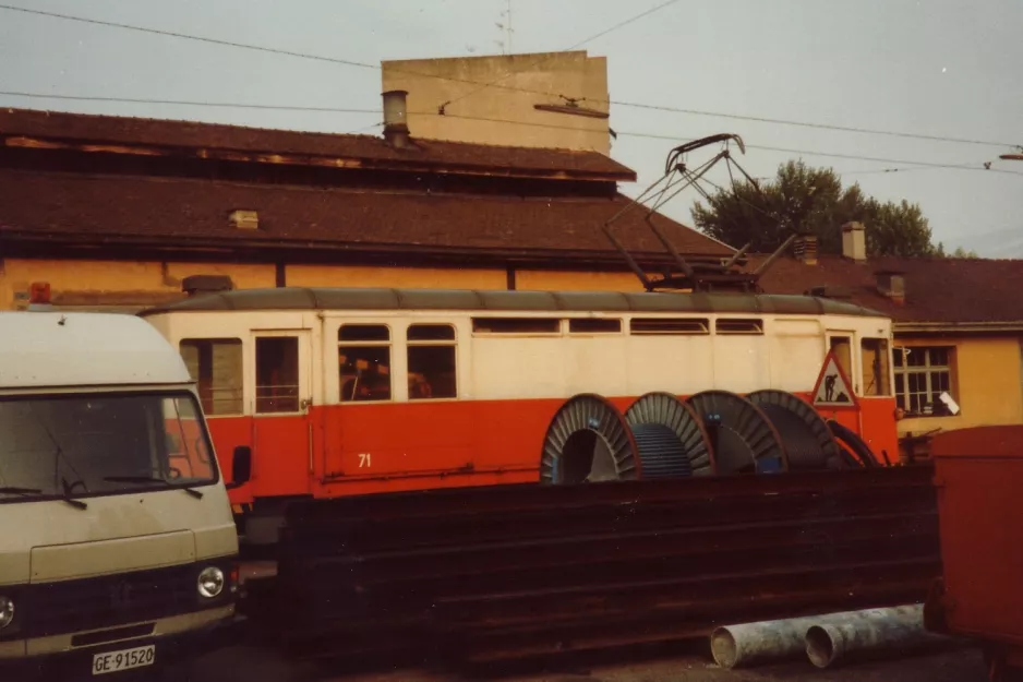 Genf Triebwagen 71 am Depot Dépôt La Jonction (1982)