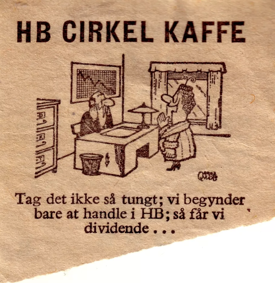 Geradeaus-Fahrkarte für Københavns Sporveje (KS), die Rückseite 85 ØRE. Tag det ikke så tungt (1964)